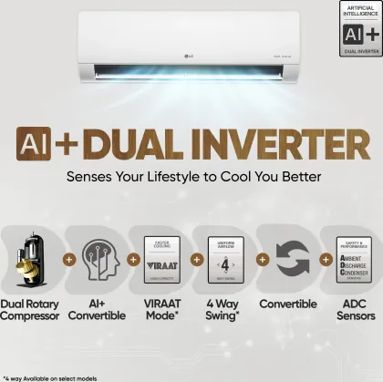 LG US-Q18HWXE 1.5 Ton 3 Star 2025 Inverter Split AC