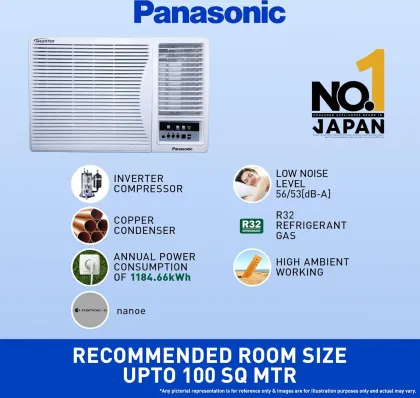Panasonic CW-LN183AG 1.5 Ton 3 Star 2024 Inverter Window AC