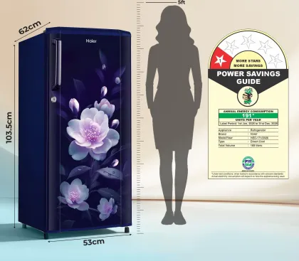 Haier HED-171MEA-P 165 L 1 Star Single Door Refrigerator