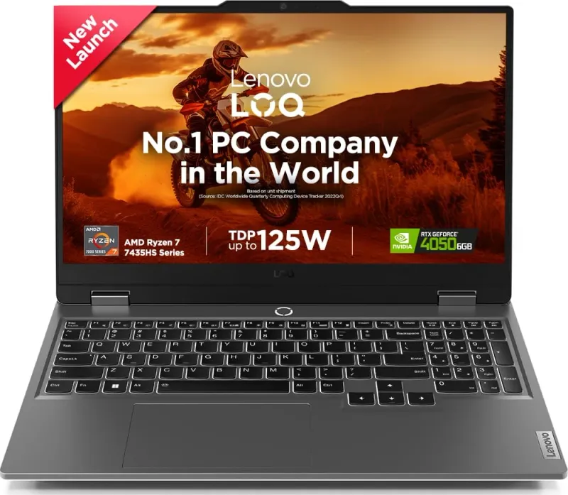 Lenovo LOQ 83JC00MVIN Gaming Laptop (AMD Ryzen 7 7435H/ 16GB/ 512GB SSD/ Win11/ 6GB RTX 4050 Graph)