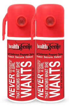 Healthgenie Pepper Spray, upto 10 feet range, 35 gms of Dispensable Pepper Spray (Pack of 2)