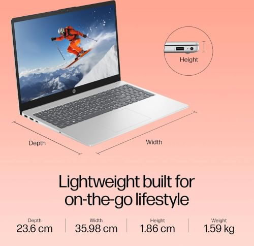 HP 15-fd0575TU Laptop (13th Gen Core i5/ 12GB/ 512GB SSD/ Win11 Home)