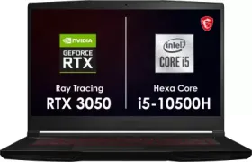 MSI GF63 Thin 10UC-607IN Gaming Laptop (10th Gen Core i5/ 8GB/ 512GB SSD/ Win10 Home/ 4GB Graph)