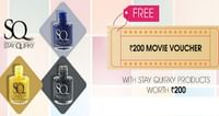 Buy Stay Quirky Products of Rs. 200 on Purplle & Get Free Movie Voucher of Rs. 200