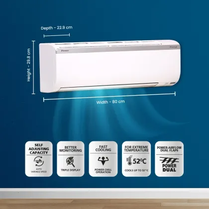 Daikin FTKC48UV16W 1.4 Ton 3 Star 2023 Inverter Split AC