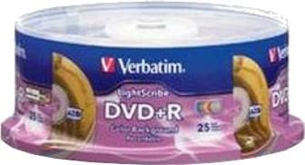 Verbatim DVD+R Lightscribe 25 Pack Spindle (Pack of 25)