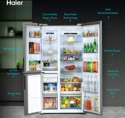 Haier HRT-683GOG-P 628 L Side by Side Door Refrigerator