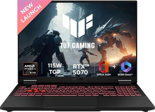 Asus TUF Gaming A16 FA608PP-QT014WS Laptop (AMD Ryzen 9 8940HX/ 16GB/ 1TB SSD/ Win11 Home/ 8GB RTX 5070 Graph)