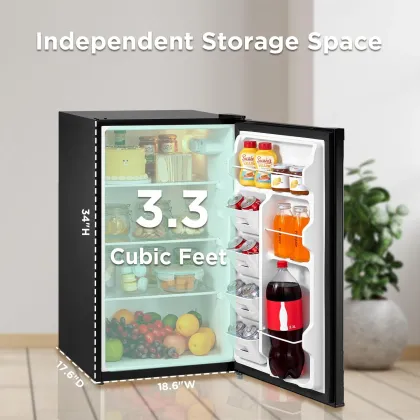 Midea MERM33S1ABB 3.3 Cu Ft Single Door Mini Refrigerator