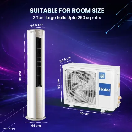 Haier HTI24S-GAI3NB-I 2 Ton 3 Star 2026 Inverter Tower AC