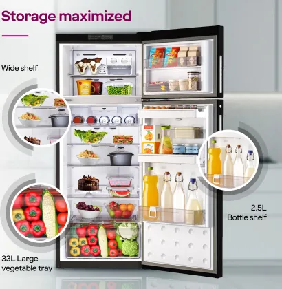 Godrej RF EON 331BN RCIT GP BK 308 L 2 Star Double Door Refrigerator