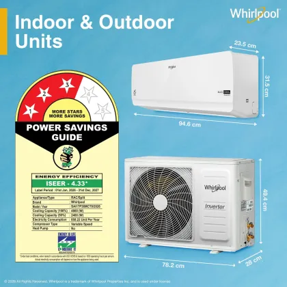Whirlpool SAI17P36MCT0 1.5 Ton 3 Star 2026 Inverter Split AC