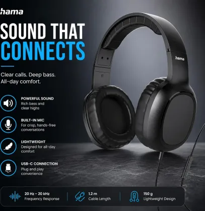Hama Fun C USB-C Wired Headphones