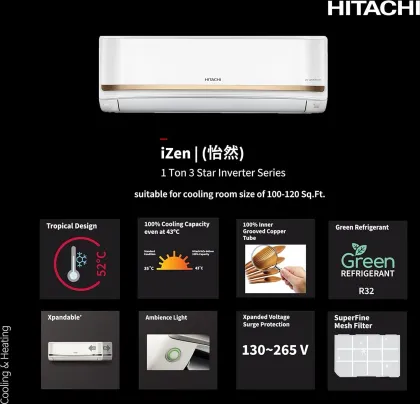 Hitachi RAS.G312PCBISS 1 Ton 3 Star 2025 Inverter Split AC