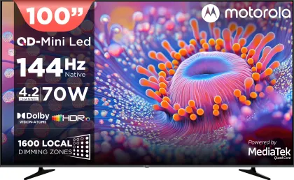 Motorola 100UHDGMMWBKQ 100 inch Ultra HD 4K Smart QD-Mini LED TV