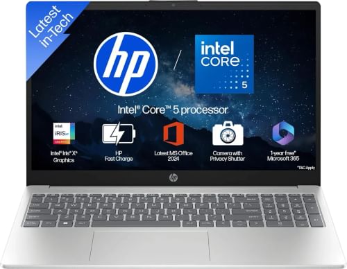 HP 15-hr0124TU Laptop (Intel Core 5 120U/ 24GB/ 512GB SSD/ Win11 Home)