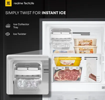 Realme TechLife 253MF2RM24NC 253 L 1 Star Double Door Refrigerator