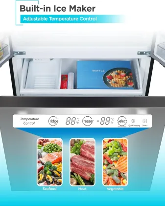 BLACK+DECKER BRF1600GIMS 16 Cu Ft French Door Refrigerator