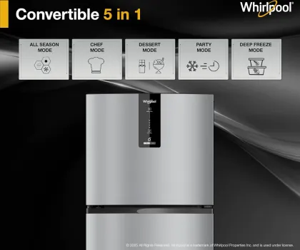 Whirlpool IF INV 375 Illusia Steel Conv-Y 327 L 3 Star Double Door Refrigerator