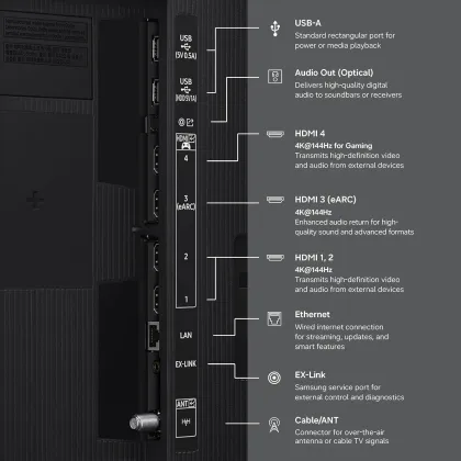 Samsung Vision AI QN80H 75 inch Ultra HD 4K Smart QLED TV (75Q80H)