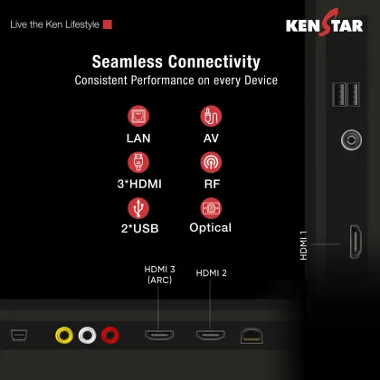 Kenstar 43UHDTDKEETB 43 inch Ultra HD 4K Smart LED TV