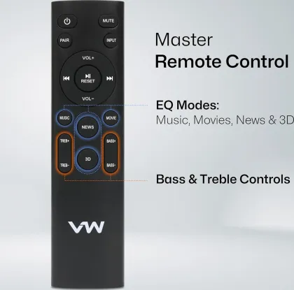 VW Hunter Bar 160W Bluetooth Soundbar