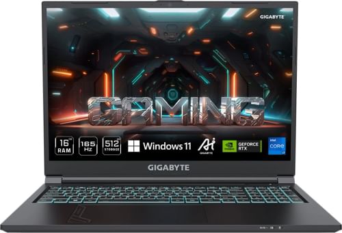 Gigabyte G6 KF-H3IN893KH Gaming Laptop (13th Gen Core i7/ 16GB RAM/ 512GB SSD/ Win 11/ 8GB Graphics)