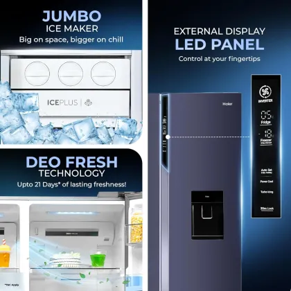 Haier HRS-682WGKU1 596 L Side by Side Refrigerator