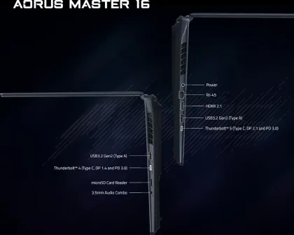 Gigabyte Aorus Master 16 BYHC5INE65SH Gaming Laptop (Intel Core Ultra 9 275HX/ 32GB/ 2TB SSD/ Win11/ 16GB Graph)