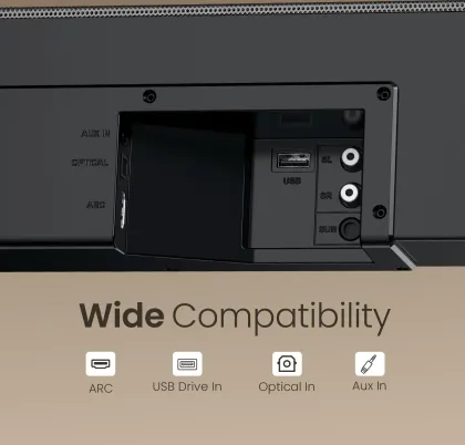 Portronics Spatial Arc 200W Bluetooth Soundbar with Wired Subwoofer - image 4