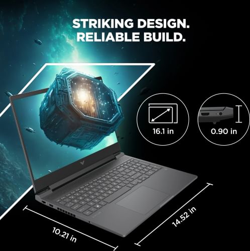 HP Victus 16-r1703TX Gaming Laptop (14th Gen Core i5/ 16GB/ 512GB SSD/ Win11 Home/ 6GB RTX3050 Graph)