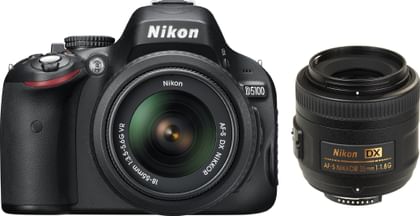 Nikon D5100 (with AF-S 18 - 55 mm VR Kit + AF-S DX NIKKOR 35 mm f/1.8G DSLR Camera)