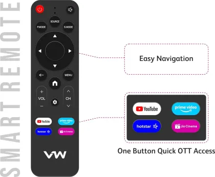 VW VW32C3 32 inch HD Ready Smart LED TV