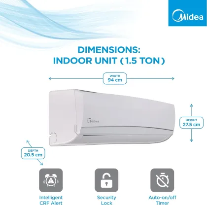 Midea MAI18SR5R32W0 1.5 Ton 5 Star 2024 Inverter Split AC