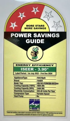 Haier HSU18C-PORW3BN-INV 1.5 Ton 3 Star 2024 Inverter Split AC