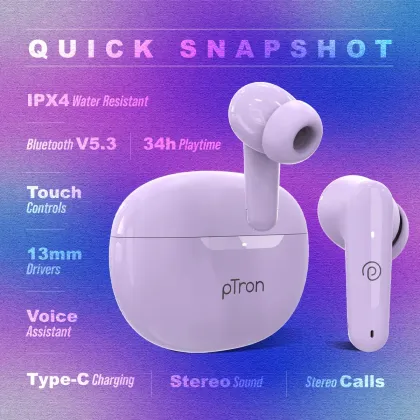 pTron Bassbuds Astra True Wireless Earbuds