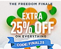 The Freedom Finale: For Men, Women & Kids | Extra 25% Coupon OFF