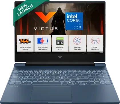 HP Victus 15-fa2508TX Gaming Laptop (Intel Core 5 210H/ 24GB/ 512GB SSD/ Win11/ 6GB RTX4050)