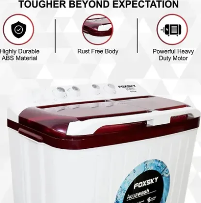Foxsky Aqua Wash 9.5 kg Semi Automatic Washing Machine