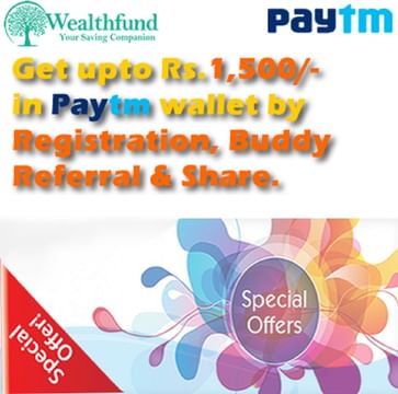 Get FREE Rs. 20 Paytm Cash on Signup & Rs. 20 on Every Referral on Wealthfund.in