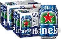 Heineken 0.0 % Non Alcoholic Lager Beer, Pack of 12 Cans, Lager Beer 0.0, 12 x 330ml
