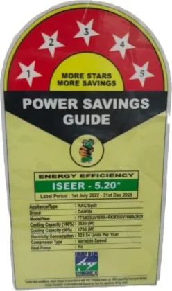 Daikin FTKM35UV16WA 1 Ton 5 Star 2025 Inverter Split AC