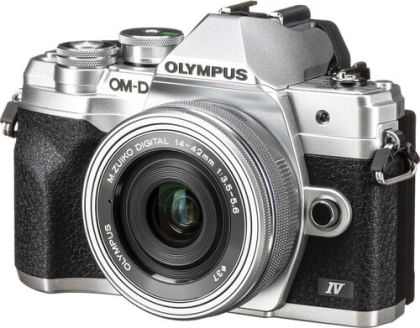 Olympus OM-D E-M10 Mark IV SLR Camera with ED 14-42mm F3.5-5.6 EZ and 40-150mm Lens Kit