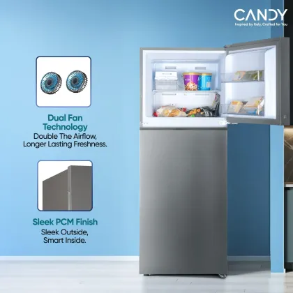 Candy CDD3532MS 328 L 2 Star Double Door Refrigerator