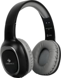 ZEBRONICS ZEB-PARADISE Over-Ear Wireless Headphone with Mic (Bluetooth 4.2, Built-in FM Radio, Black)