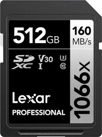 Lexar Professional 512GB SDXC UHS-I/U3 1066x Memory Card