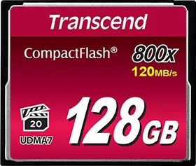 Transcend TS128GCF800 128GB 800X Compact Flash Memory Card