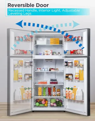 BLACK+DECKER BR1810HIMB 18.1 Cu Ft Double Door Refrigerator
