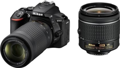 Nikon D5600 DSLR Camera (AF-P 18-55mm + 70-300mm VR Lens)