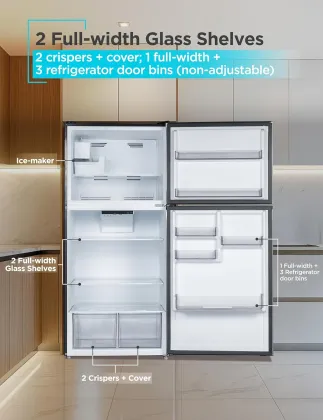 BLACK+DECKER BR2010JIMB 20.1 Cu Ft Double Door Refrigerator